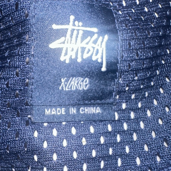 Stüssy RARE Navy/Orange Jersey Mesh Shirt Size XL Excellent Condition! - Picture 7 of 9